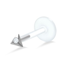Gemstone Triangle Shaped Labrets Push-in LA-375
